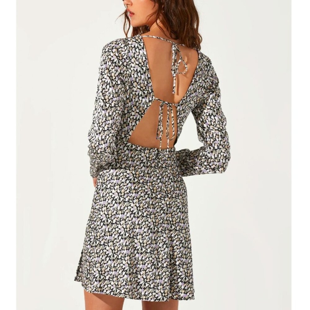 NWT Astr the Label Cowl Neck Long Sleeve Mini Dress - Women's Size Small